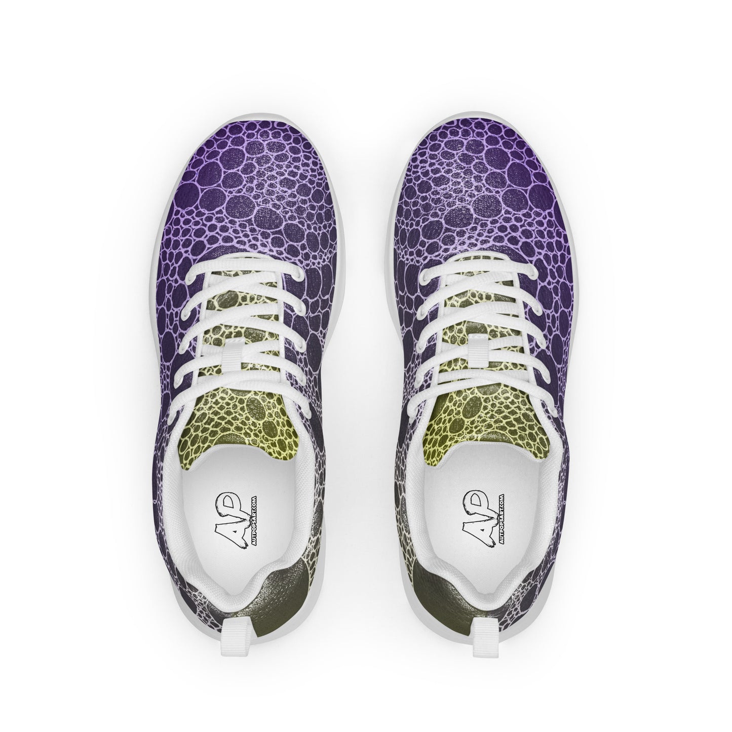 Lost In Circles Purple and Gold Women’s athletic shoes