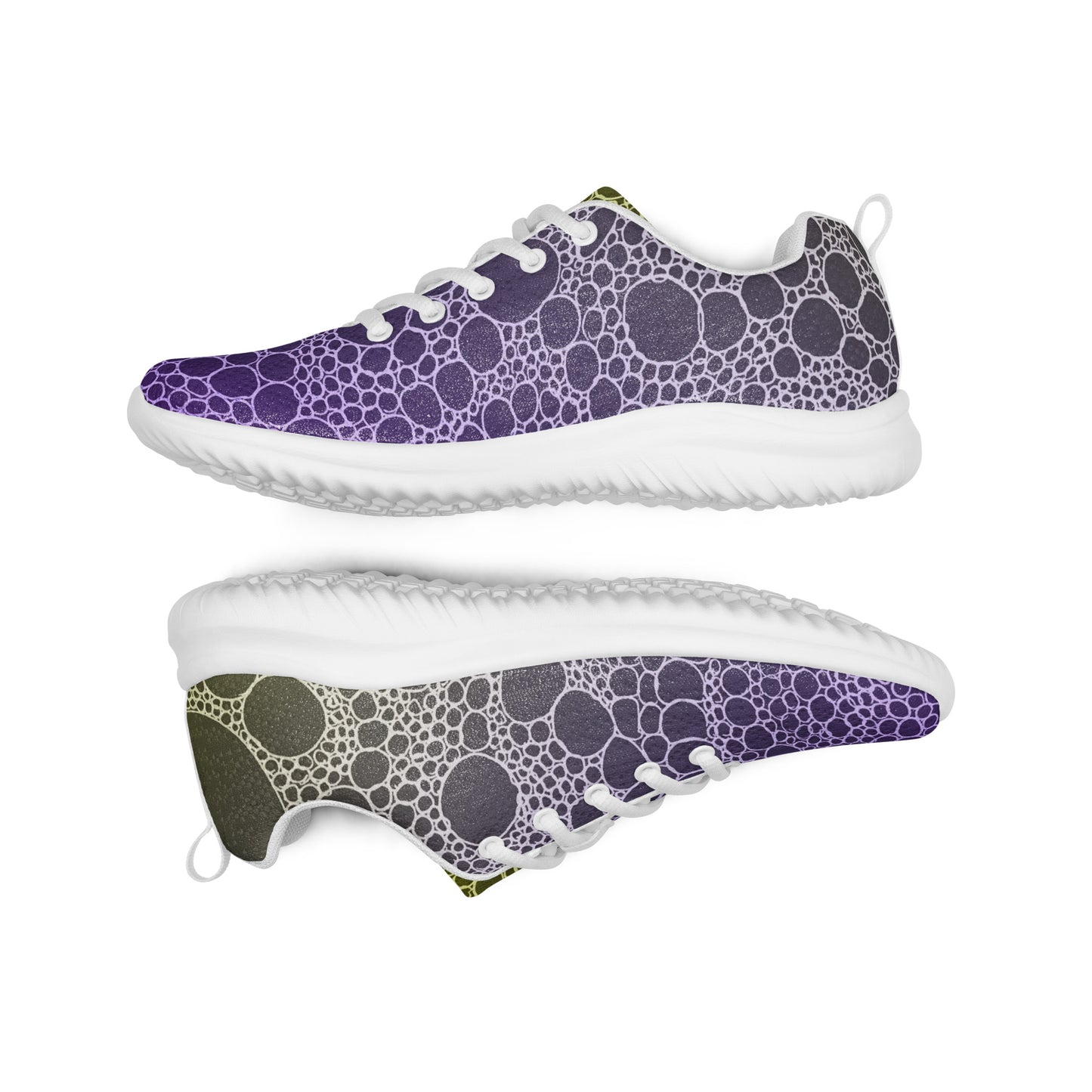 Lost In Circles Purple and Gold Women’s athletic shoes