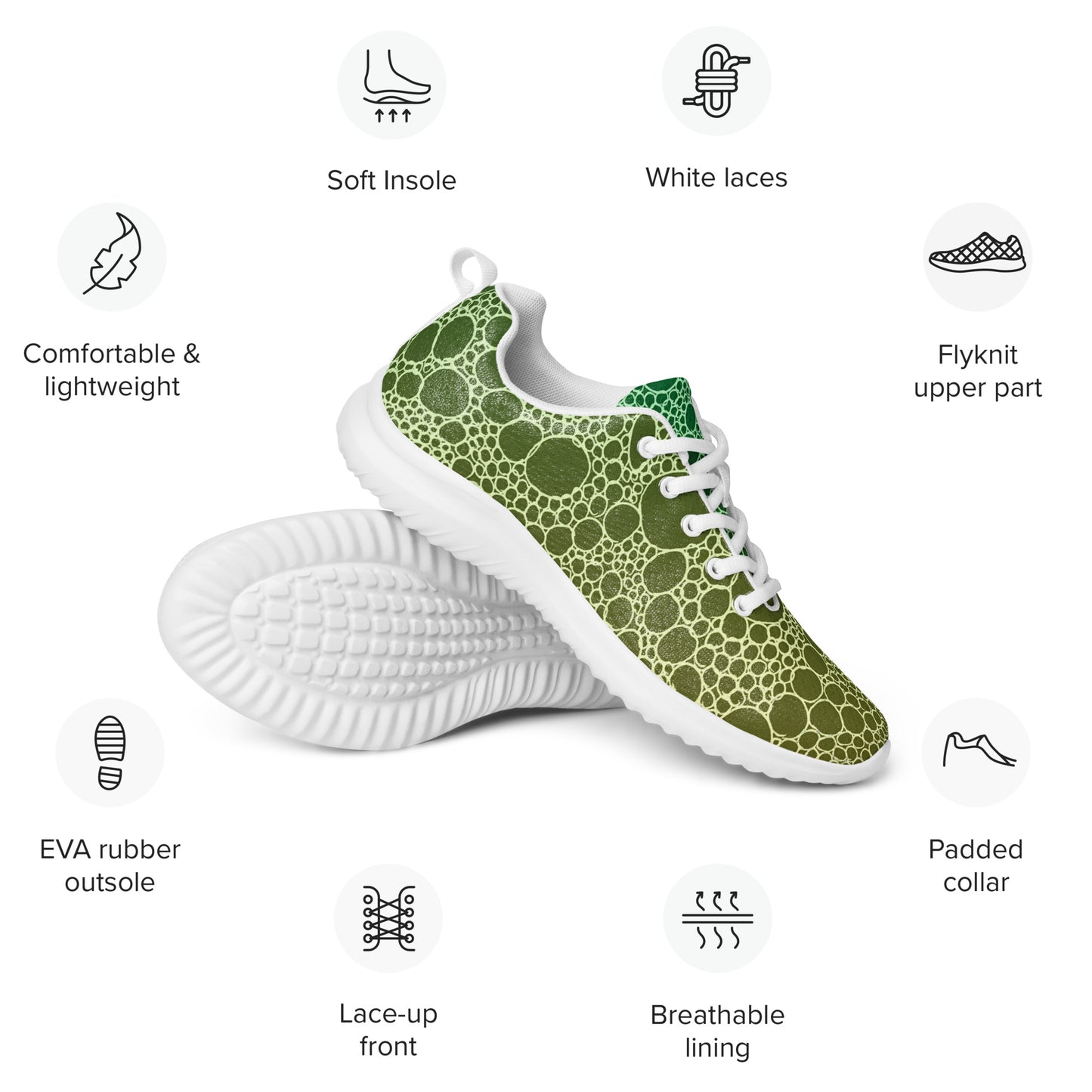 Lost In Circles Gecko Green Women’s athletic shoes