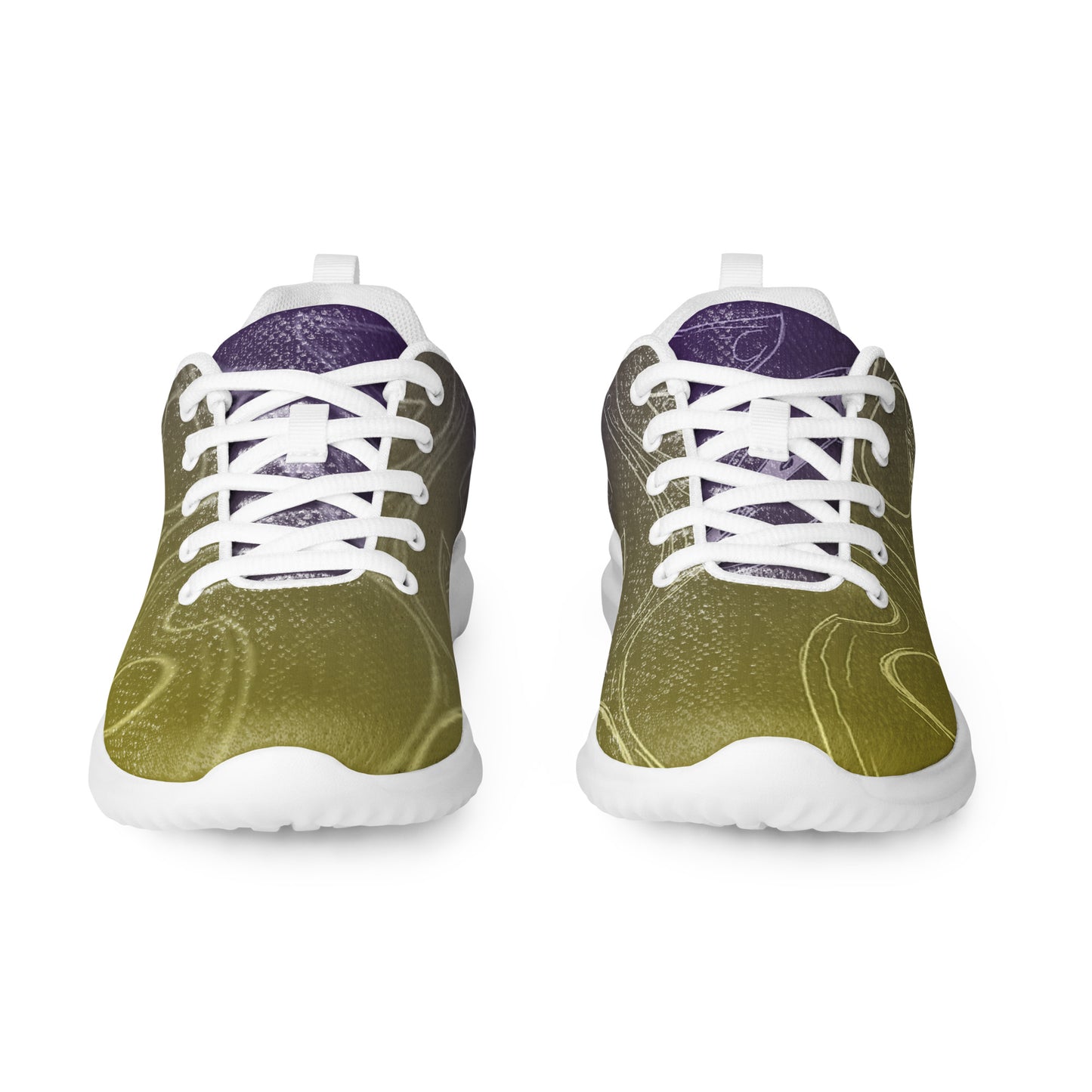 Flowers Purple and Gold Women’s athletic shoes