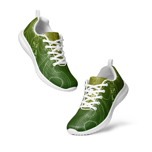 Flowers Green and Gold Women’s athletic shoes