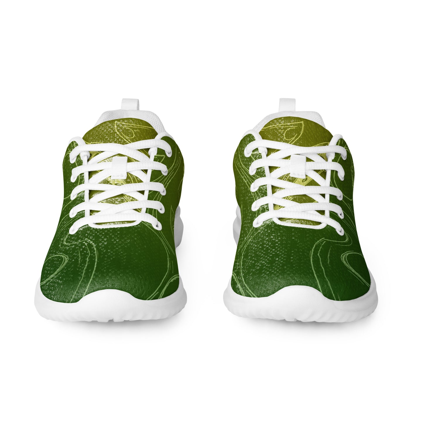 Flowers Green and Gold Women’s athletic shoes