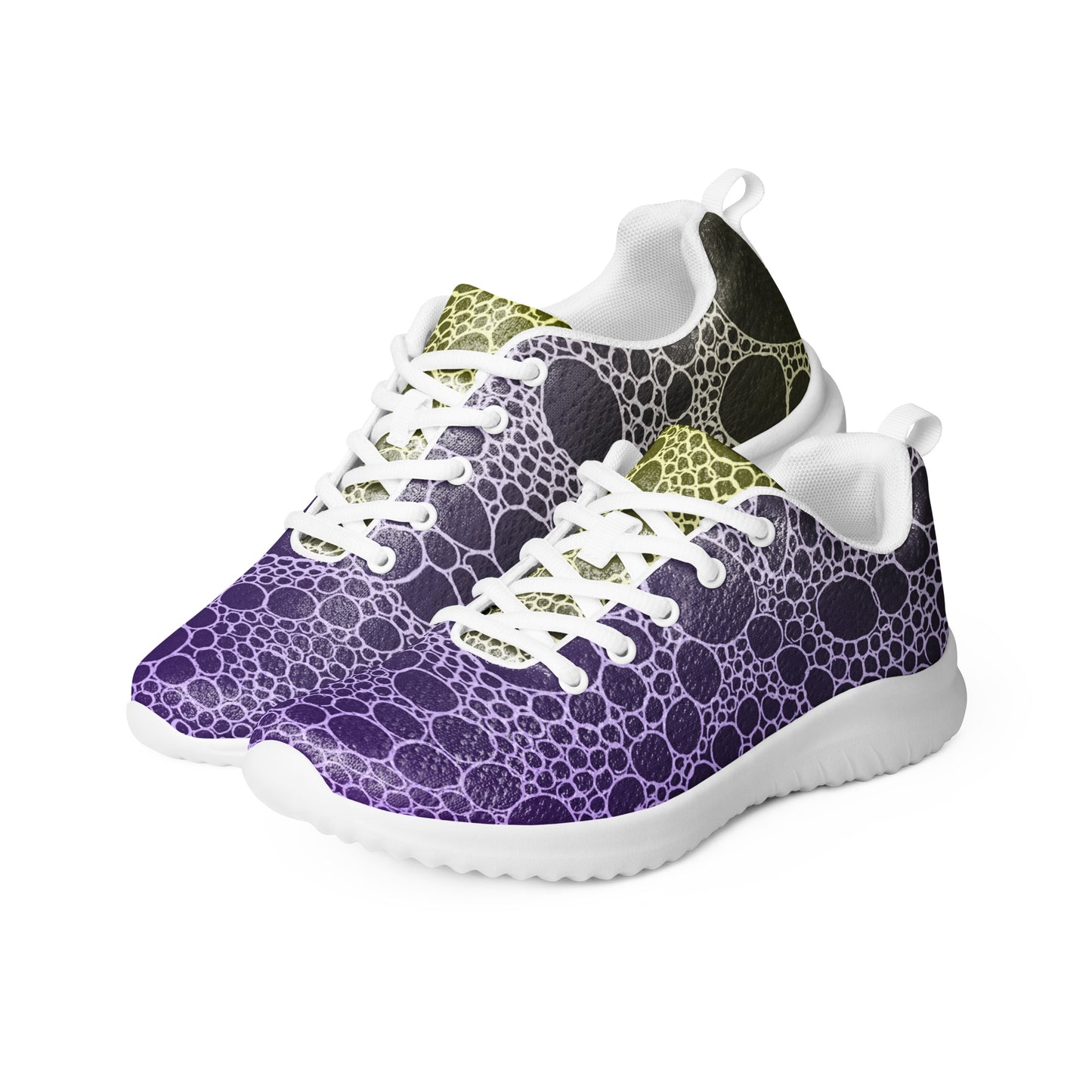 Lost In Circles Purple and Gold Women’s athletic shoes