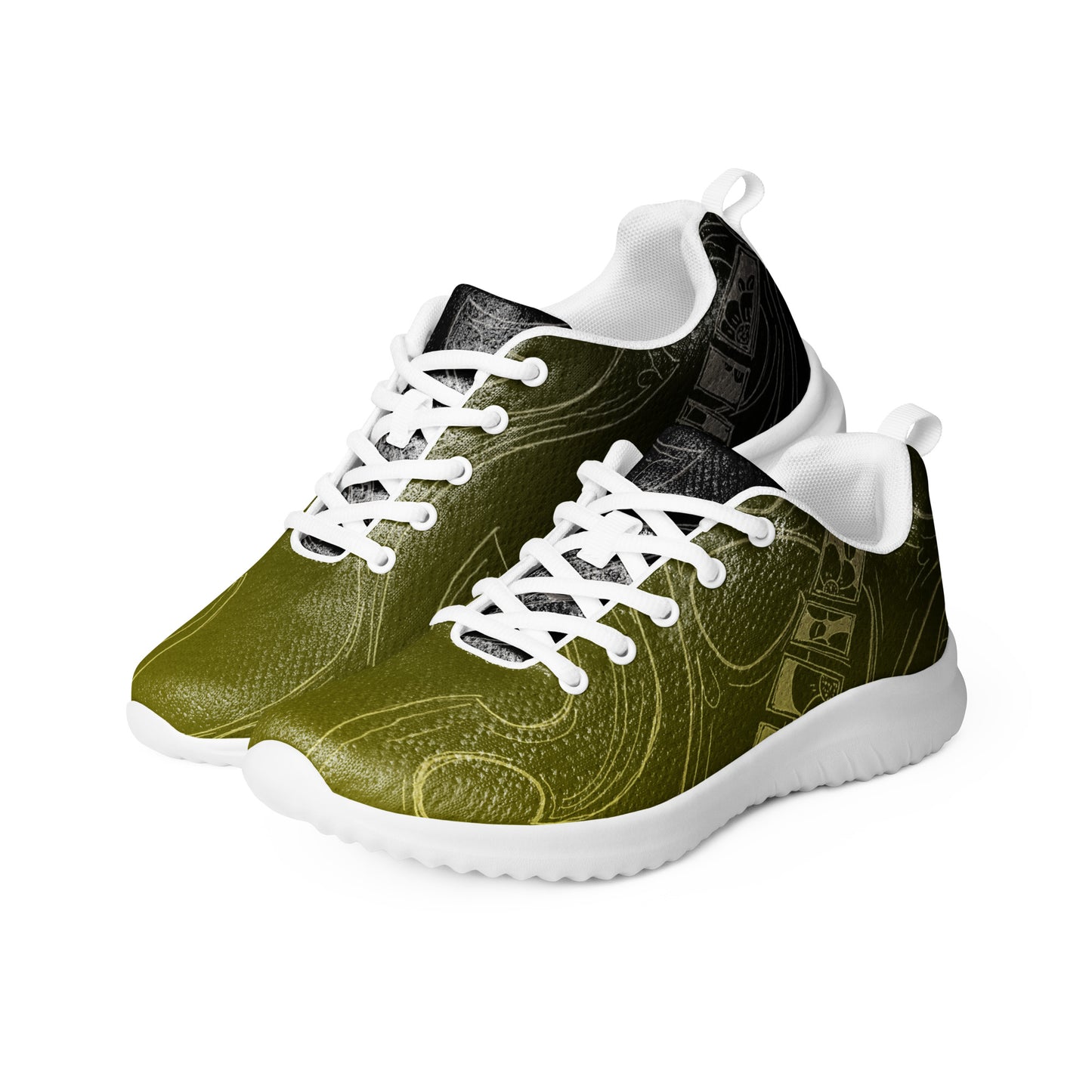 Flowers Black and Gold Women’s athletic shoes