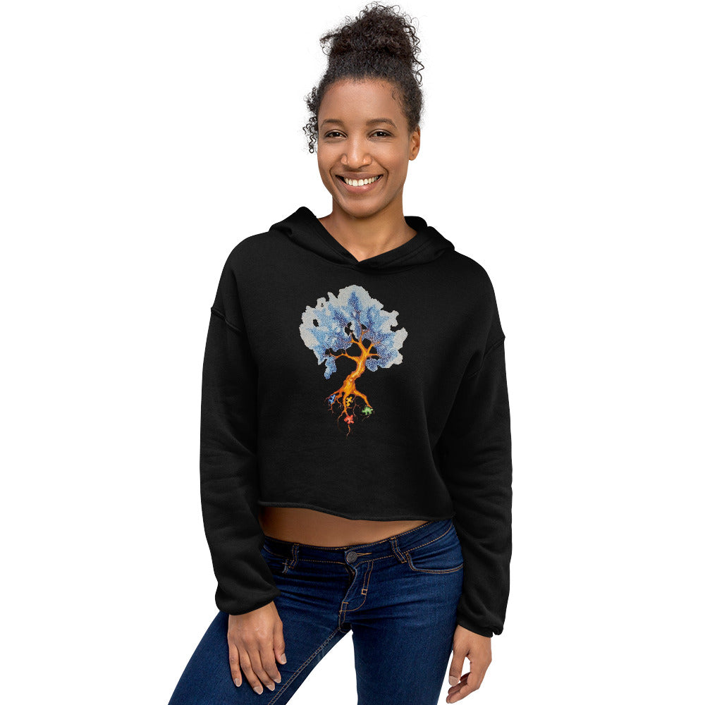 Autism Tree Crop Hoodie