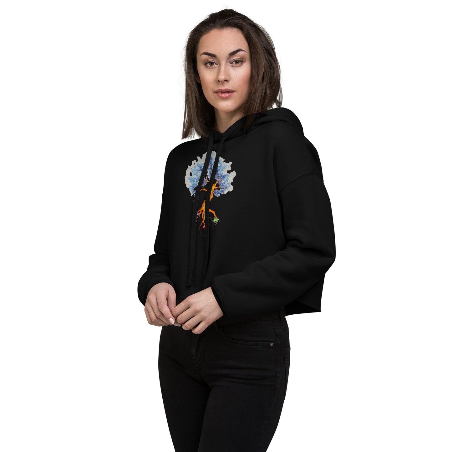 Autism Tree Crop Hoodie