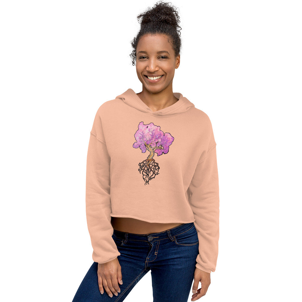 Cherry Blossom Crop Hoodie