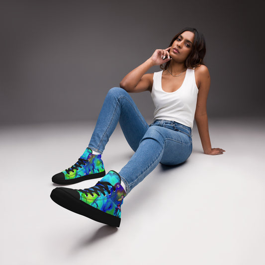 Meep Abstract Women’s high top canvas shoes