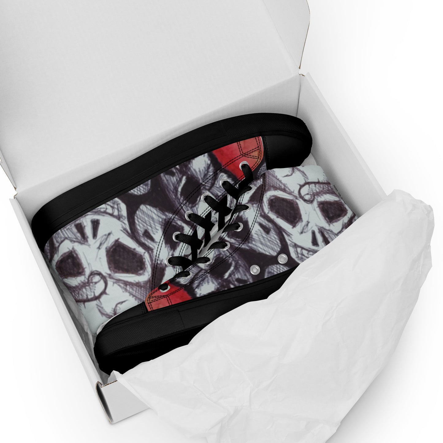 Skulls Women’s high top canvas shoes