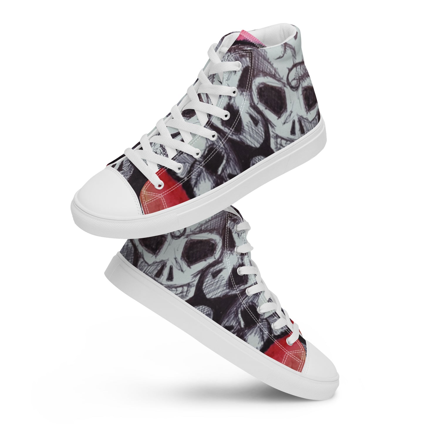 Skulls Women’s high top canvas shoes