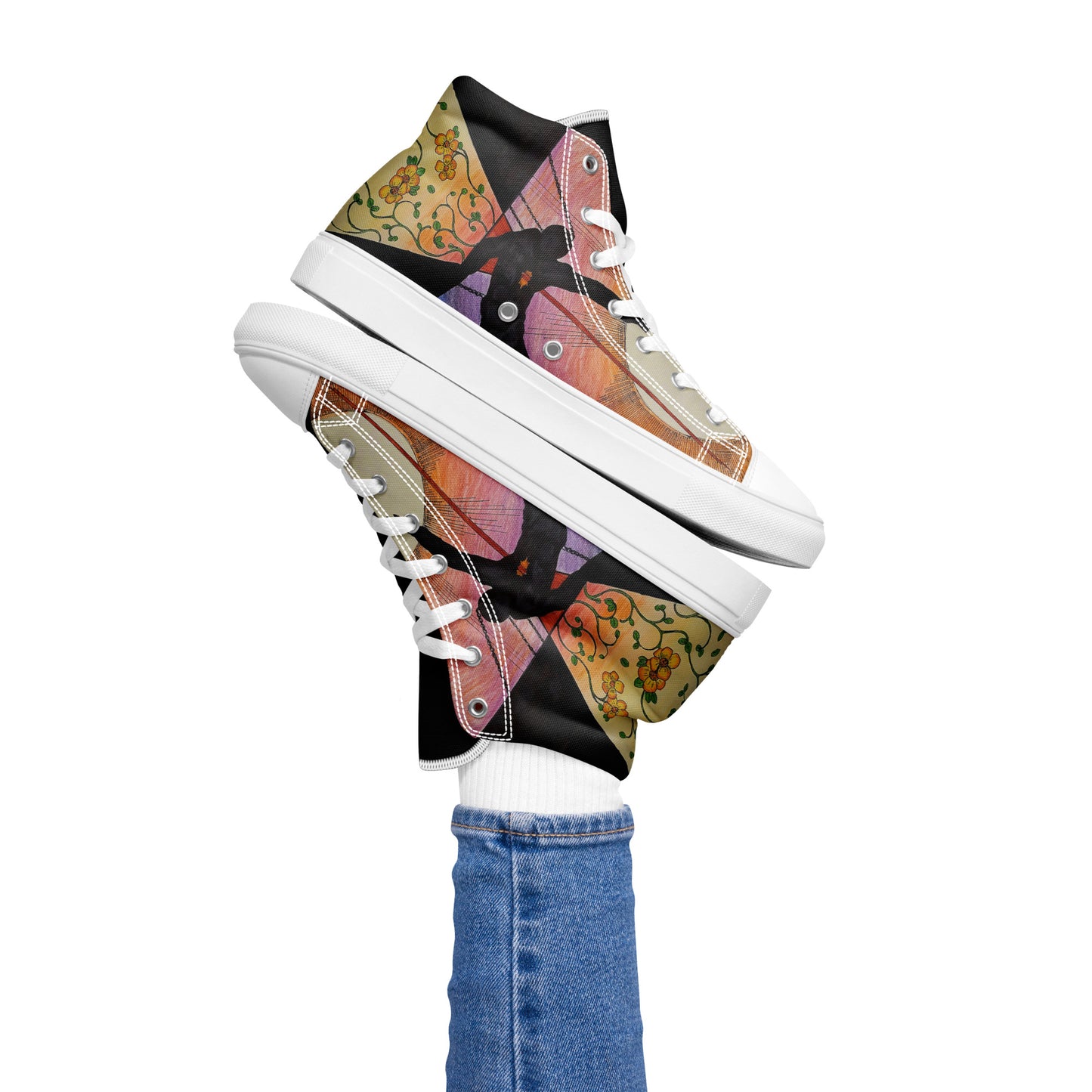 Through the Heart Women’s high top canvas shoes