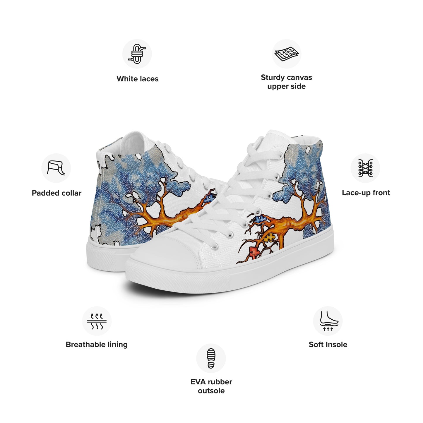 Autism Tree Women’s high top canvas shoes