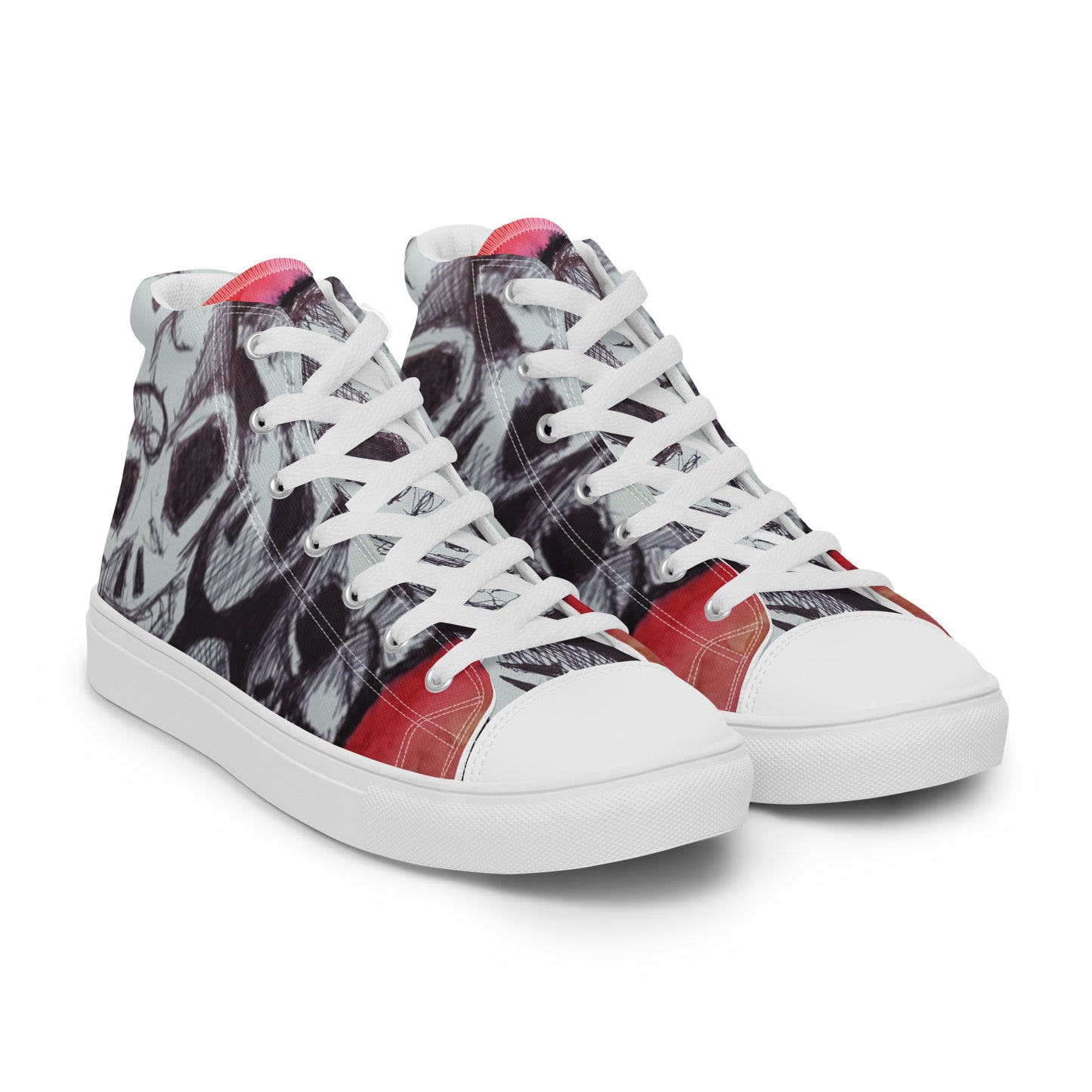 Skulls Women’s high top canvas shoes