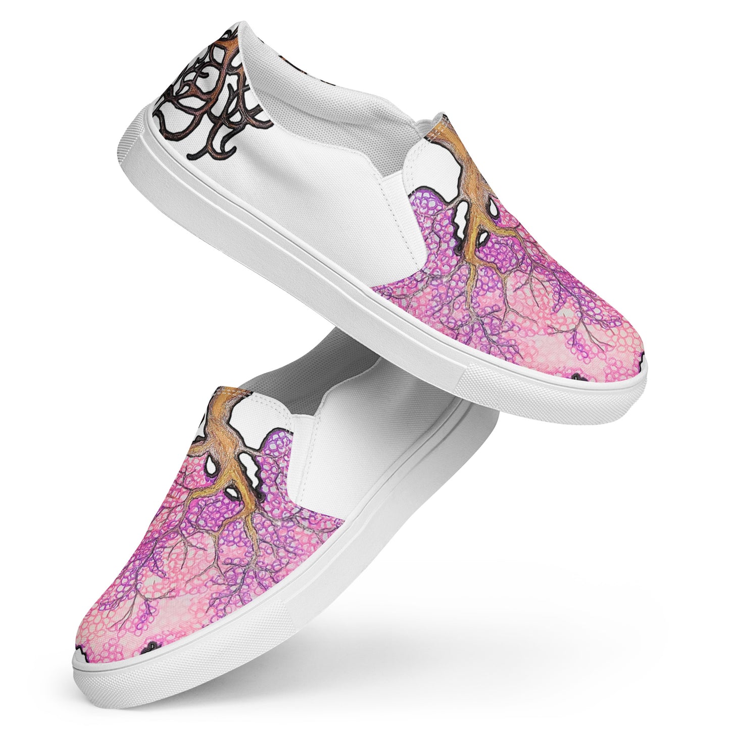 Cherry Blossom Women’s slip-on canvas shoes