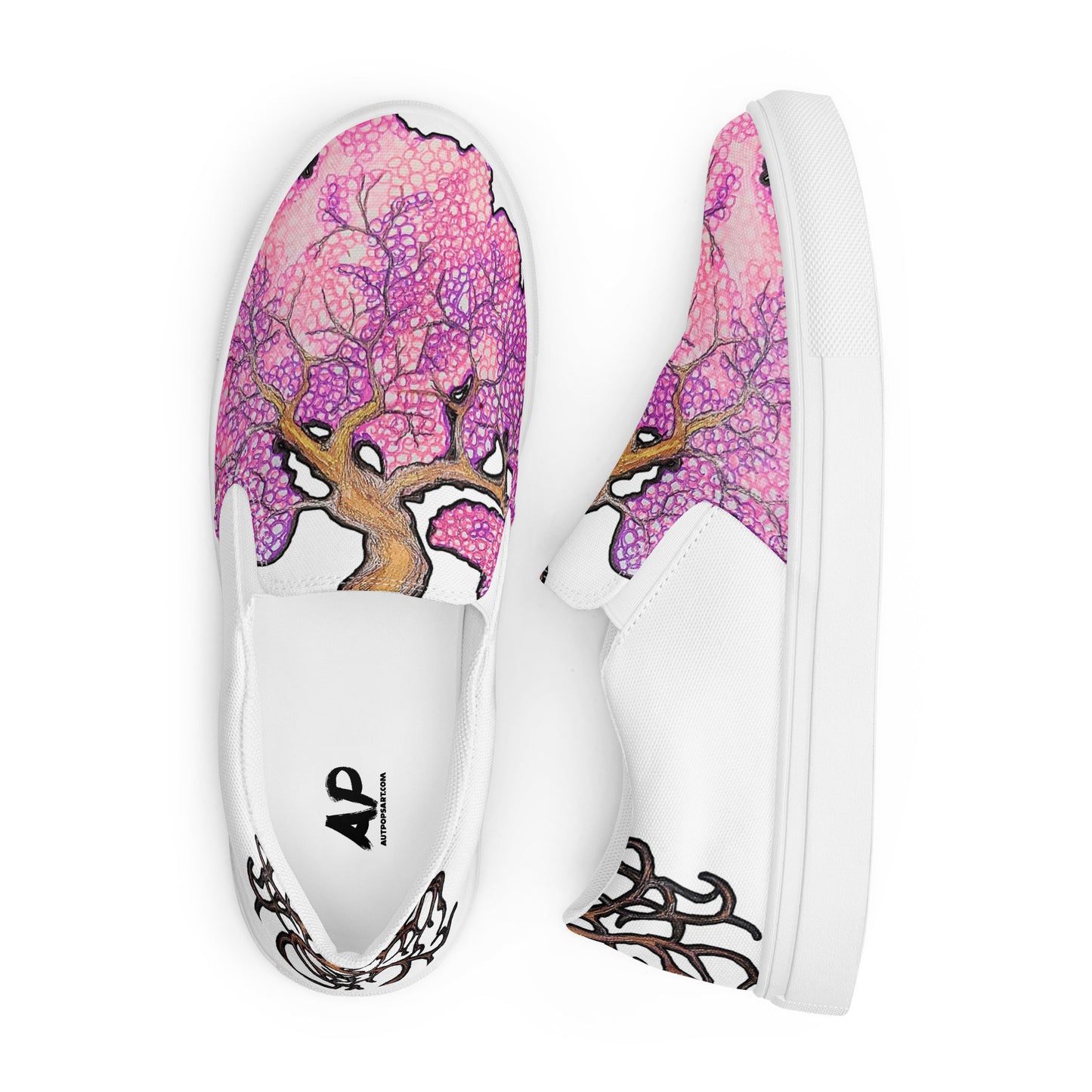 Cherry Blossom Women’s slip-on canvas shoes