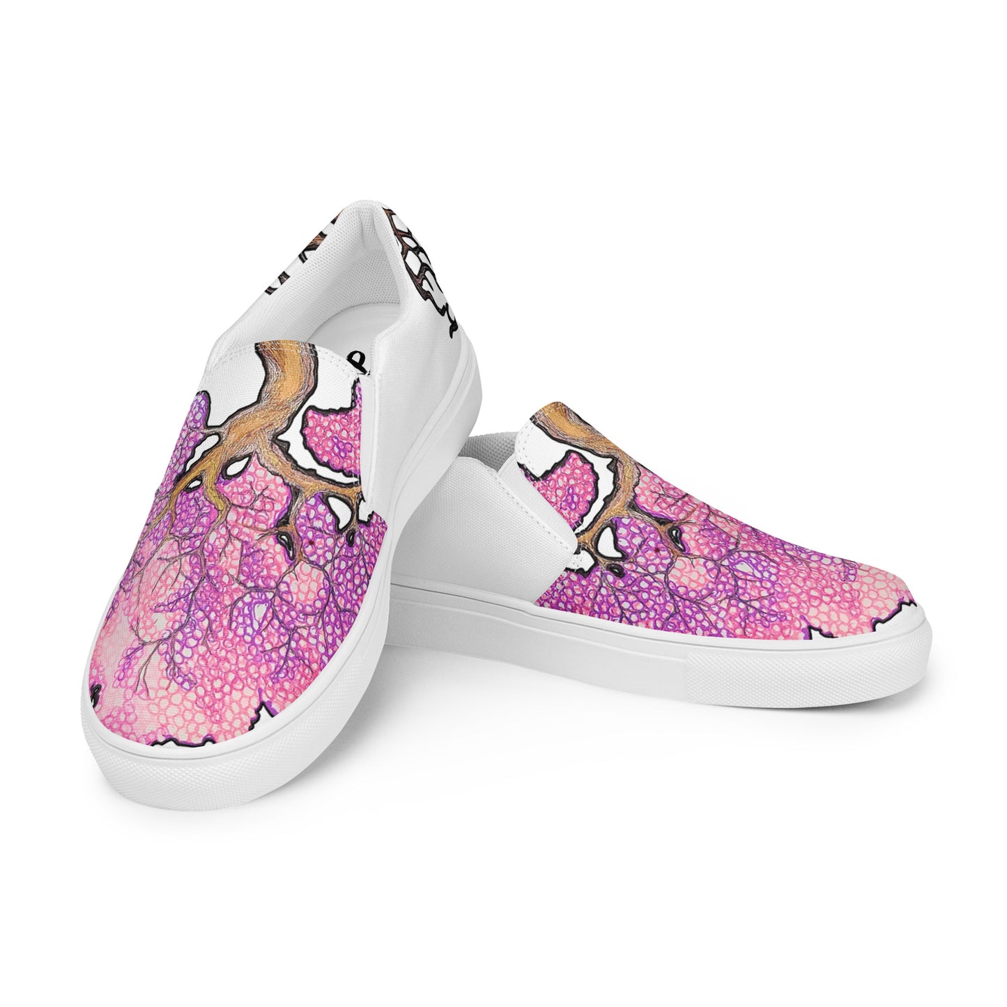 Cherry Blossom Women’s slip-on canvas shoes