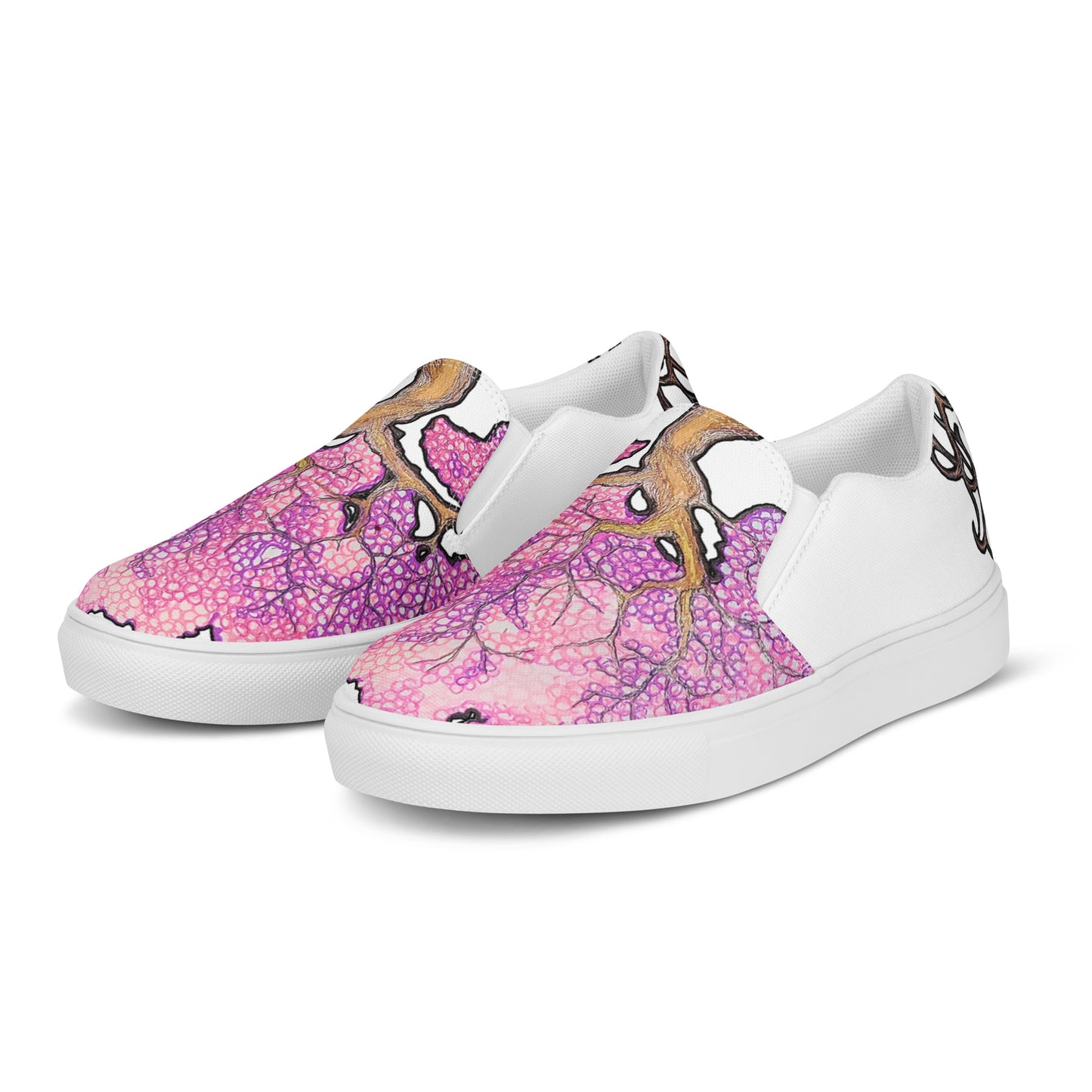 Cherry Blossom Women’s slip-on canvas shoes