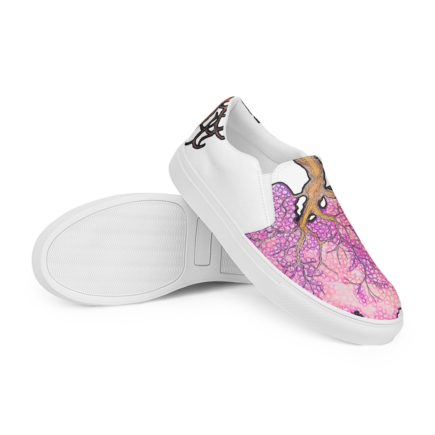 Cherry Blossom Women’s slip-on canvas shoes